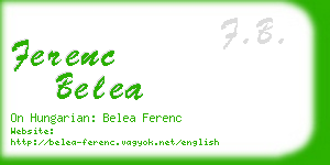 ferenc belea business card